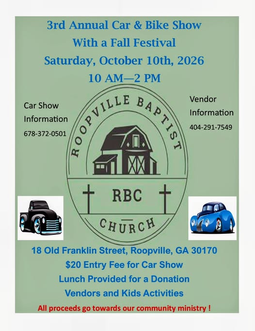 3rd Annual Car & Bike Show With a Fall Festival