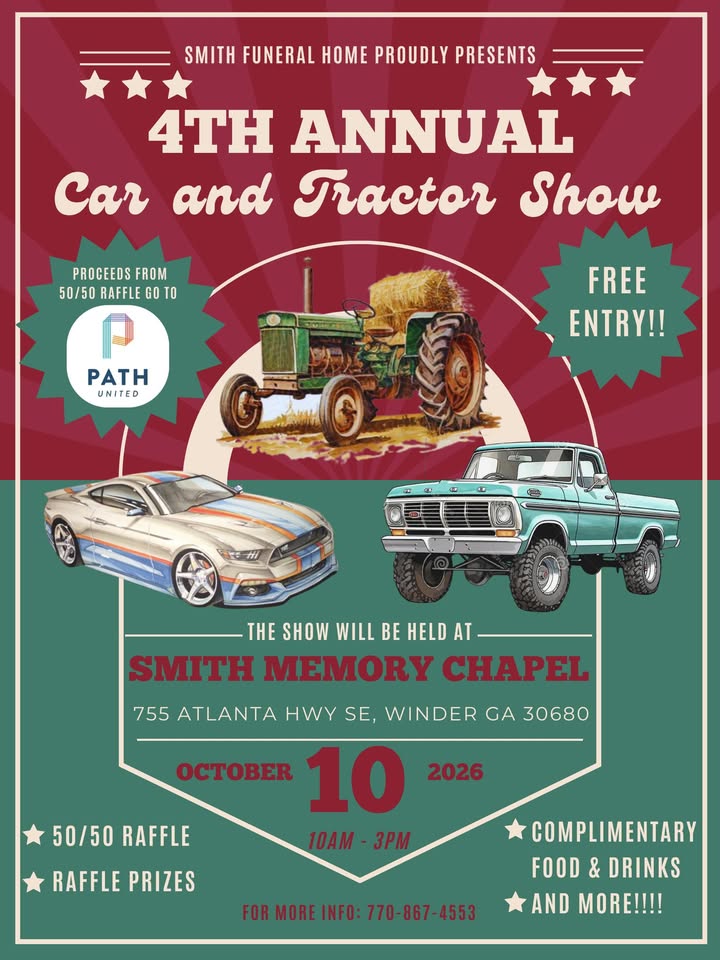 4th Annual Car and Tractor Show β Smith Funeral Home