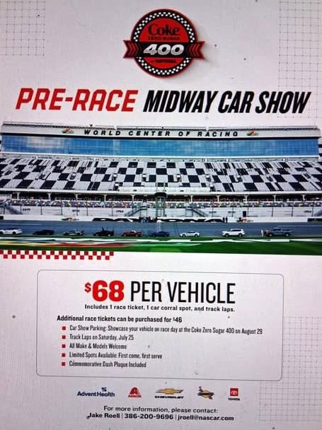 Coke Zero Sugar 400 Pre-Race Midway Car Show