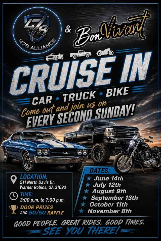478 Alliance & Bon Vivant Car, Truck, & Bike Cruise-In