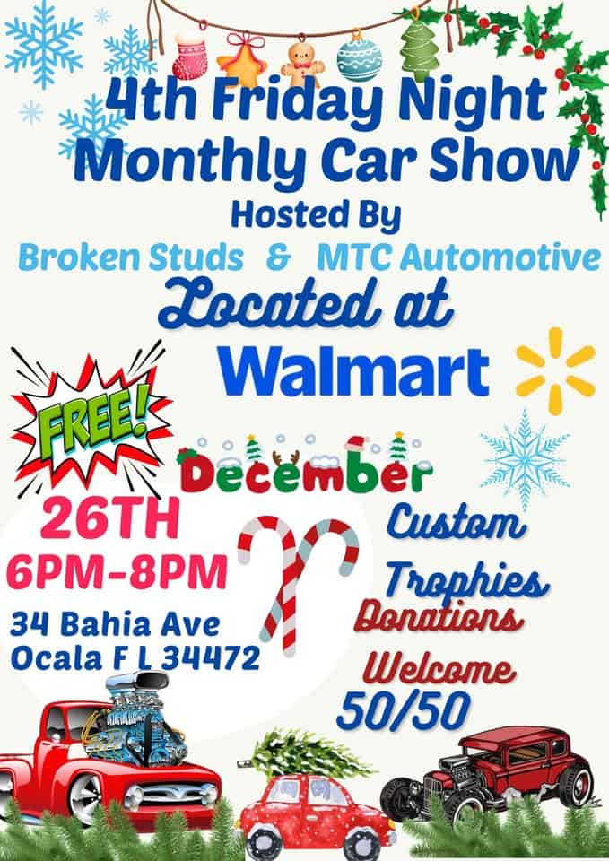 4th Friday Monthly Car Show @Walmart FREE ENTRY