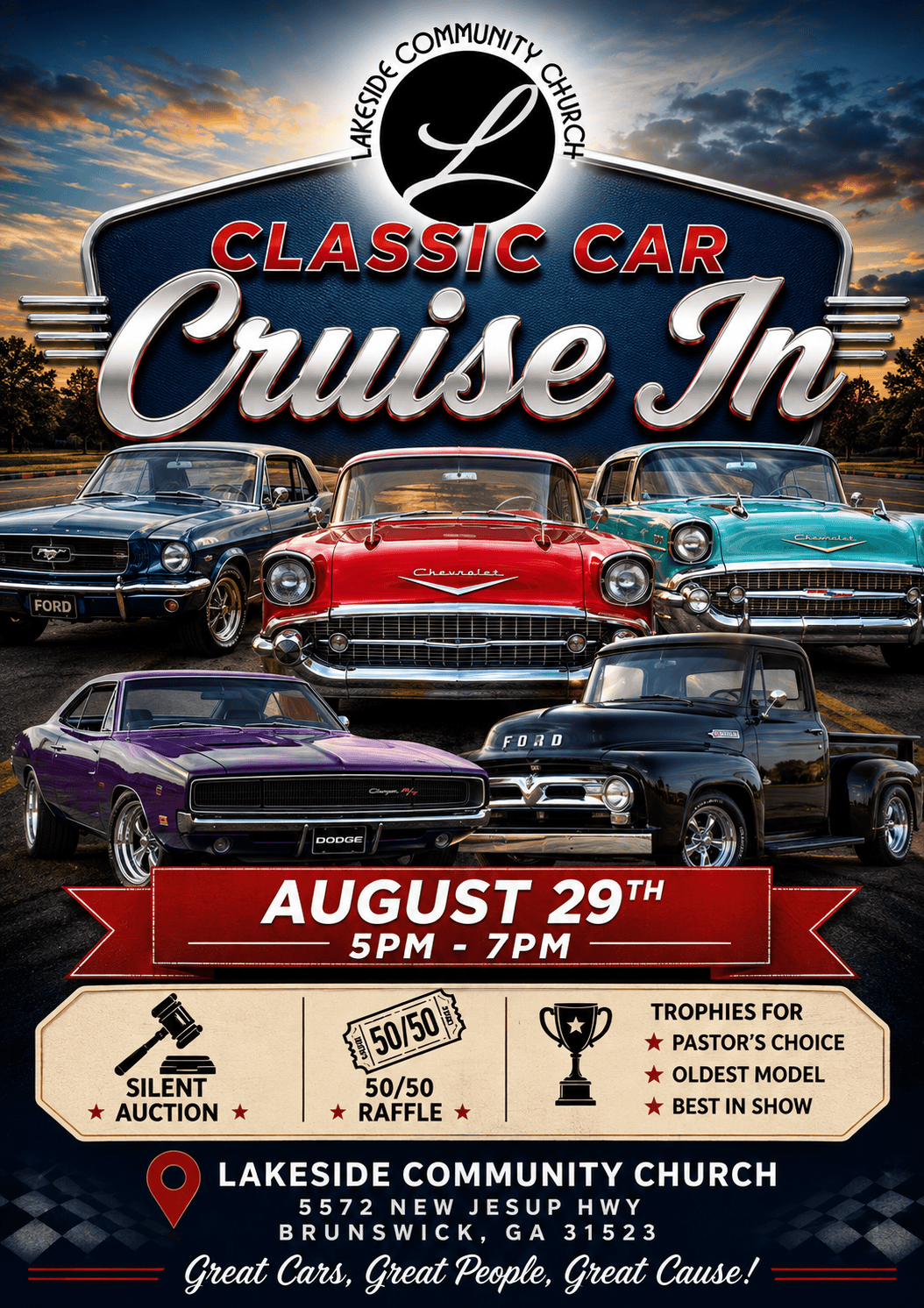 Lakeside Community Church Classic Car Cruise In