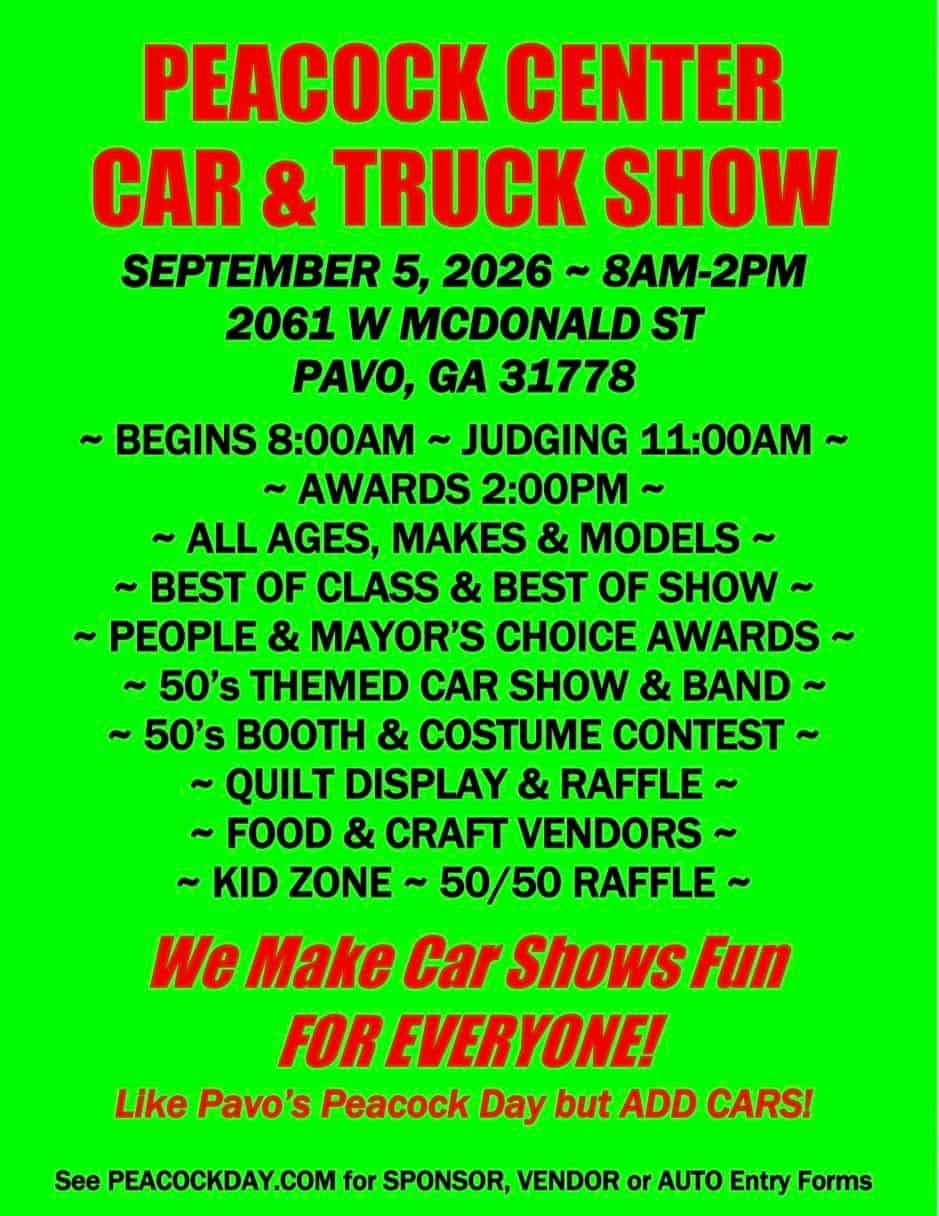 Peacock Center Car & Truck Show