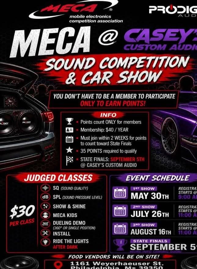 MECA at Casey’s Custom Audio Competition & Car Show