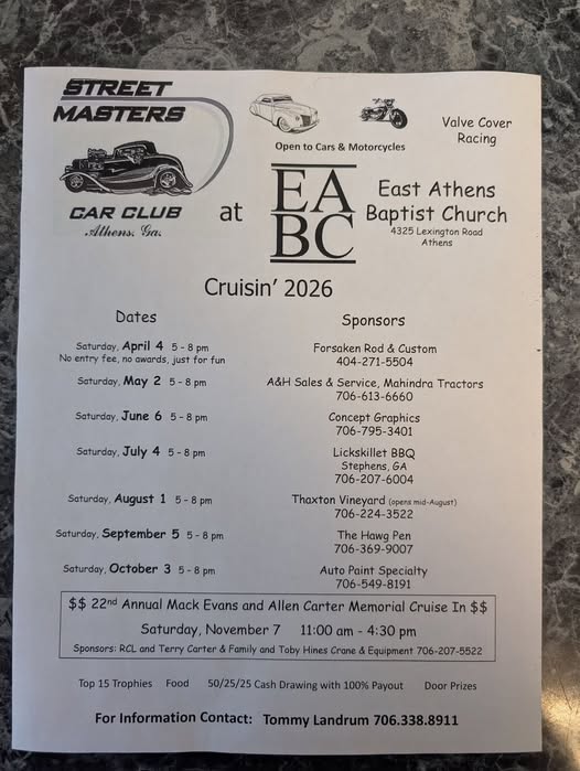 Street Masters Car Club Cruisinβ 2026