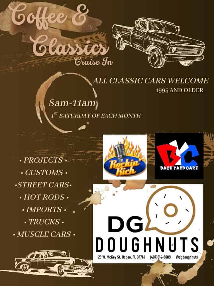 Coffee & Classics at DG Doughnuts with Backyard Carz & DJ Rockin Rich