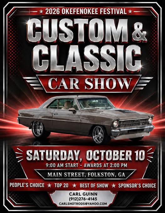 2026 Okefenokee Festival Custom & Classic Car Show