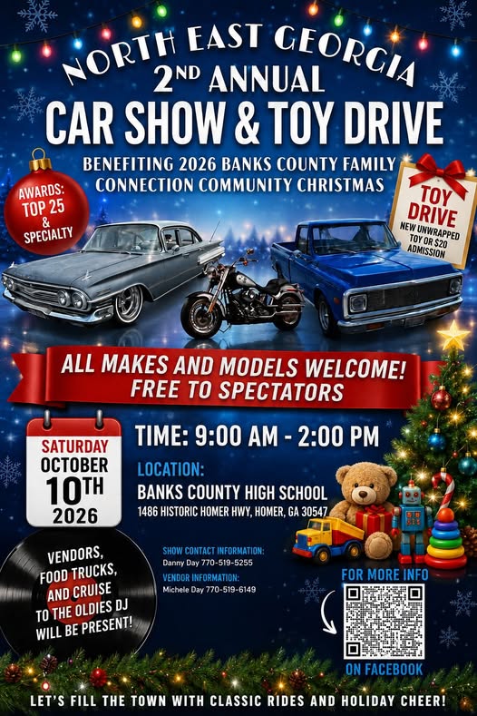 North East Georgia 2nd Annual Car Show & Toy Drive